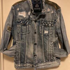 American Rag CIE Men's Destressed Denim Jean Jacket Size Medium